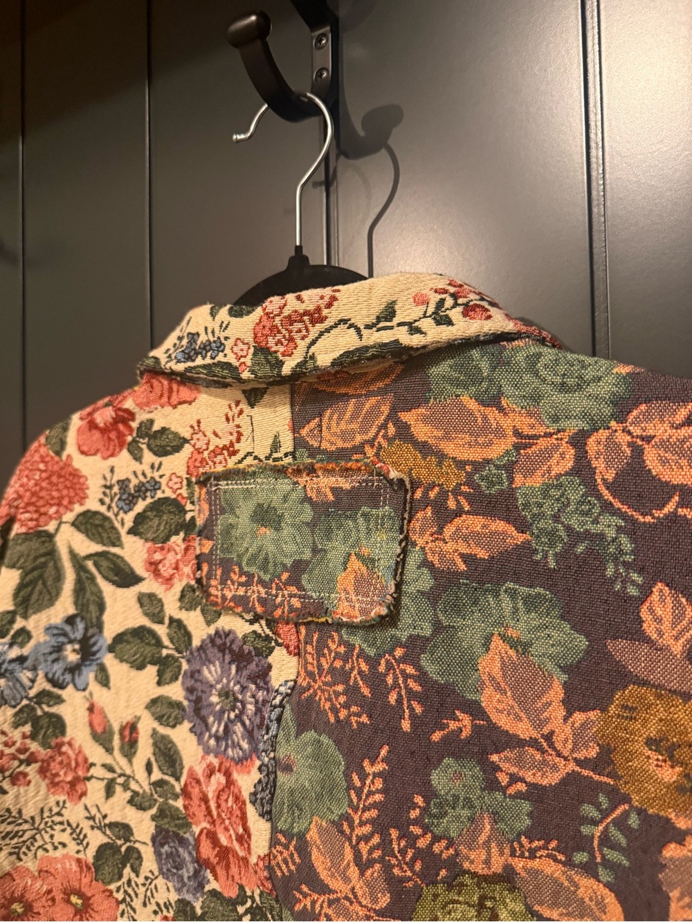 🌺 POL Womens My Vintage Romance Jacquard Floral Patchwork Jacket Shacket Size S - Picture 12 of 15